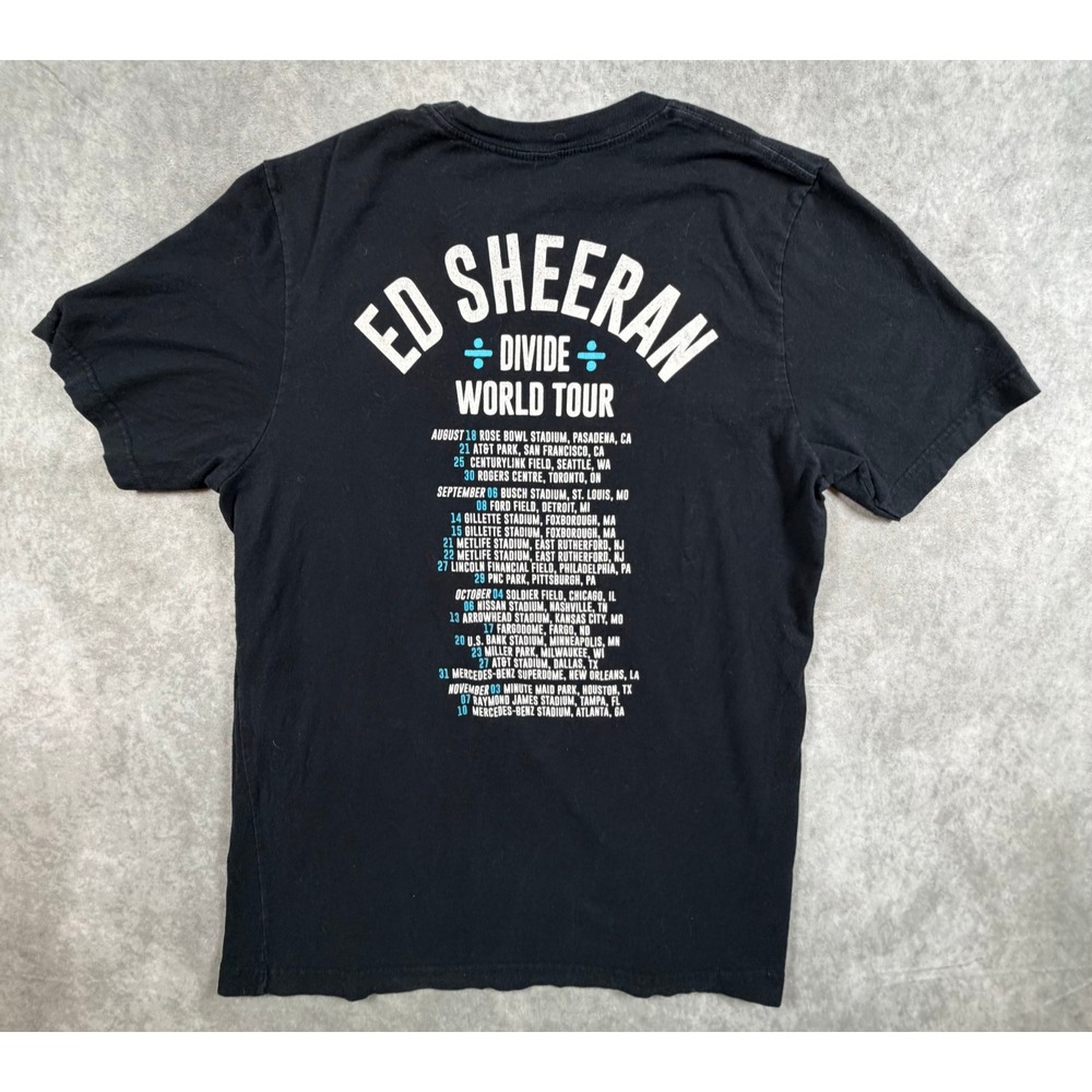 Ed Sheeran Mens Large T Shirt Black Divide World Tour 2018 Concert Graphic - Picture 2 of 9